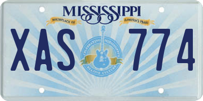 MS license plate XAS774