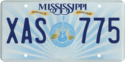 MS license plate XAS775