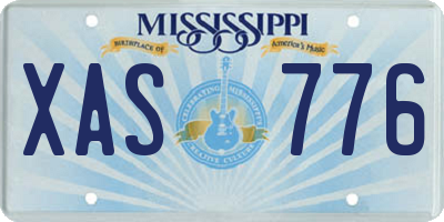 MS license plate XAS776