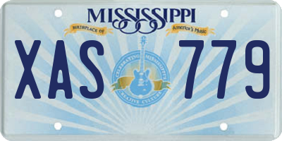 MS license plate XAS779