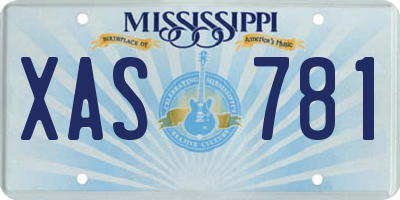 MS license plate XAS781