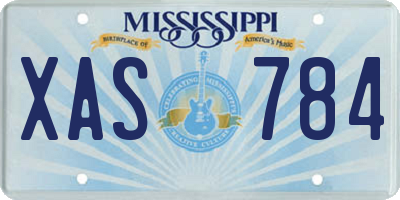 MS license plate XAS784