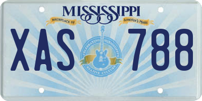 MS license plate XAS788