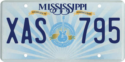 MS license plate XAS795