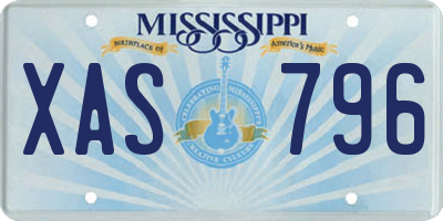 MS license plate XAS796