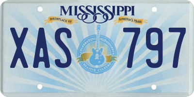 MS license plate XAS797