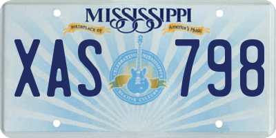 MS license plate XAS798
