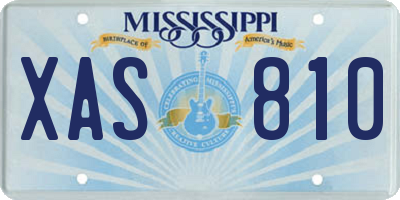 MS license plate XAS810