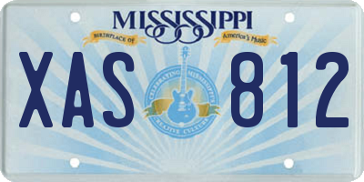 MS license plate XAS812