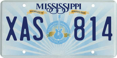 MS license plate XAS814