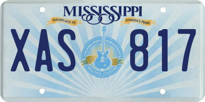 MS license plate XAS817
