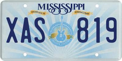 MS license plate XAS819