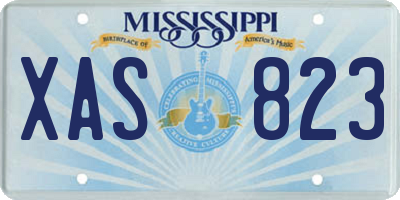 MS license plate XAS823