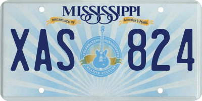 MS license plate XAS824