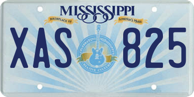 MS license plate XAS825