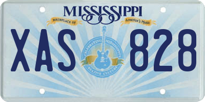 MS license plate XAS828