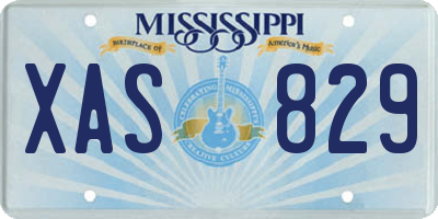 MS license plate XAS829