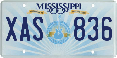 MS license plate XAS836