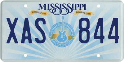 MS license plate XAS844