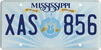 MS license plate XAS856