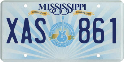MS license plate XAS861