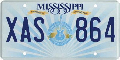 MS license plate XAS864