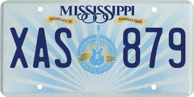 MS license plate XAS879