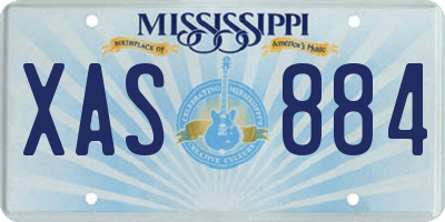 MS license plate XAS884