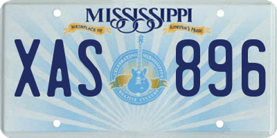 MS license plate XAS896