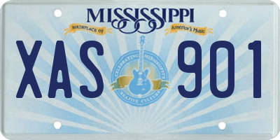 MS license plate XAS901