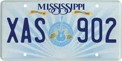 MS license plate XAS902