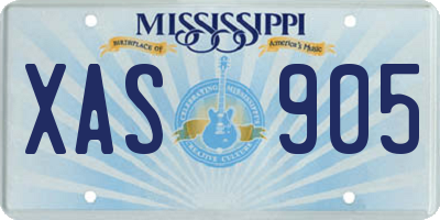 MS license plate XAS905