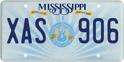MS license plate XAS906