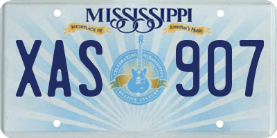 MS license plate XAS907