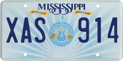 MS license plate XAS914