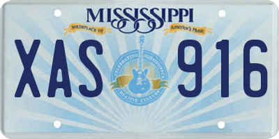 MS license plate XAS916