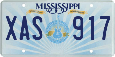 MS license plate XAS917