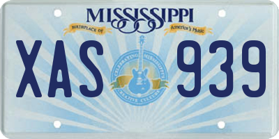 MS license plate XAS939