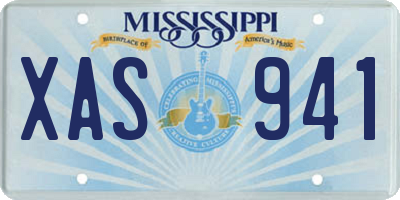 MS license plate XAS941
