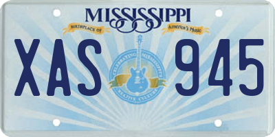 MS license plate XAS945
