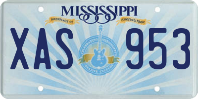MS license plate XAS953