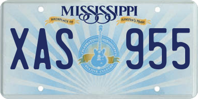 MS license plate XAS955