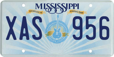 MS license plate XAS956