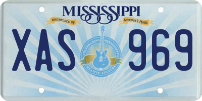 MS license plate XAS969