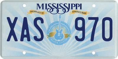 MS license plate XAS970