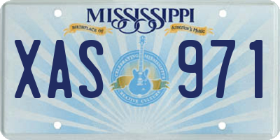 MS license plate XAS971