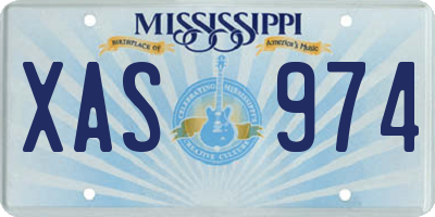 MS license plate XAS974