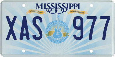MS license plate XAS977