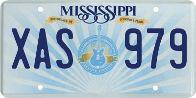 MS license plate XAS979