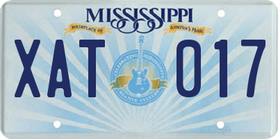MS license plate XAT017